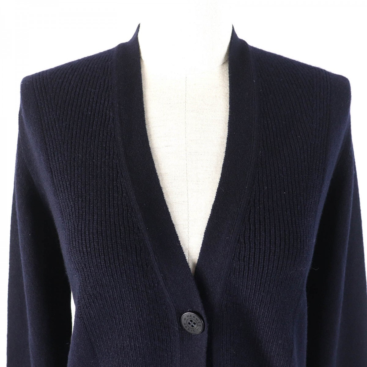 HERMES cardigan 4E2701D1 cashmere Dark navy 38