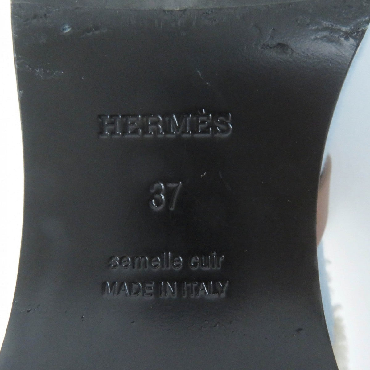 HERMES Sandals denim Indigo Carlotta 37