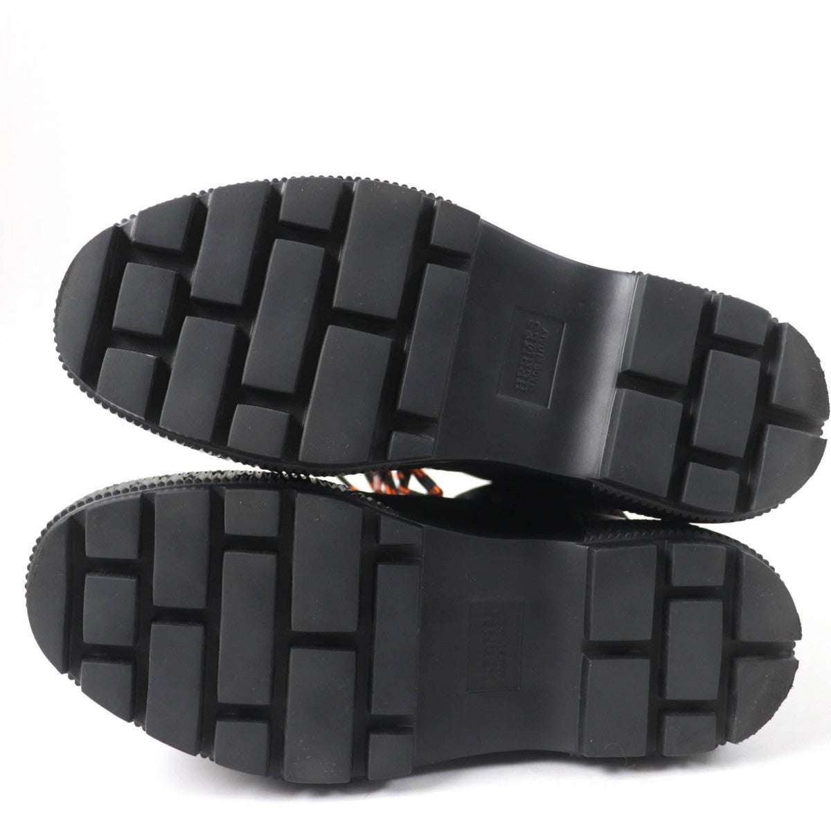 HERMES short boots Parachute Fabric , Leather black fresh 37