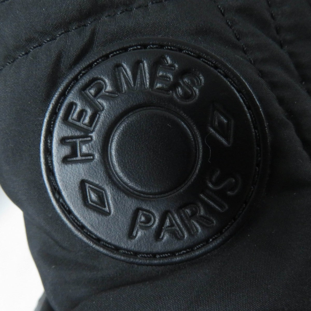 HERMES short boots Parachute Fabric , Leather black fresh 37