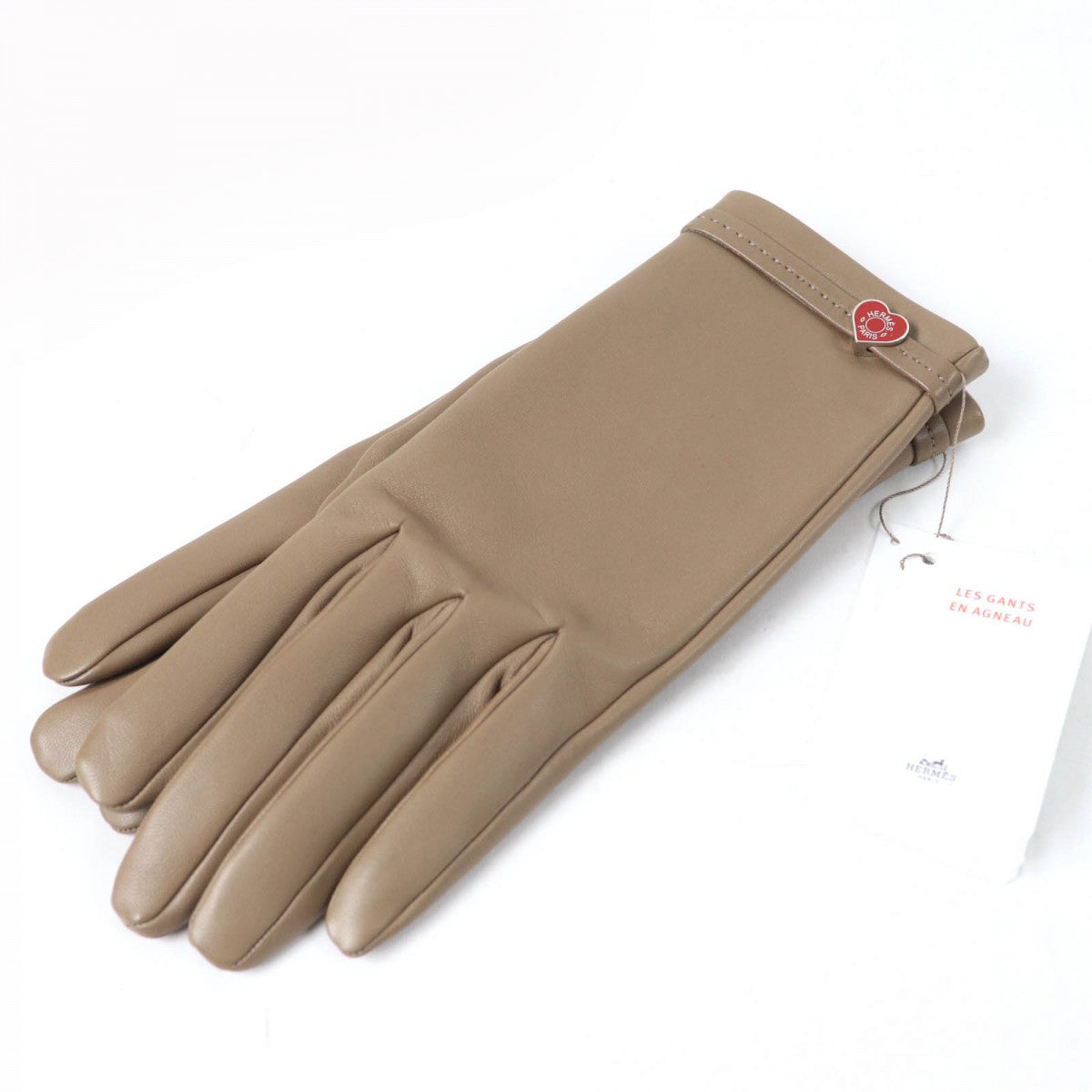 HERMES gloves Lamb leather Etope Dream Love 7.5