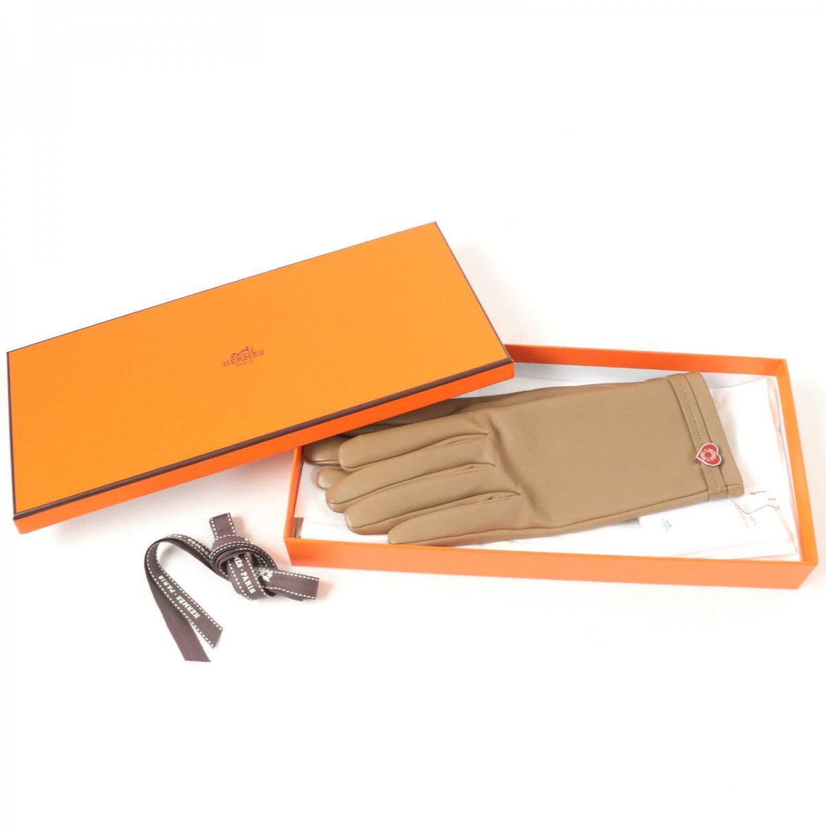 HERMES gloves Lamb leather Etope Dream Love 7.5