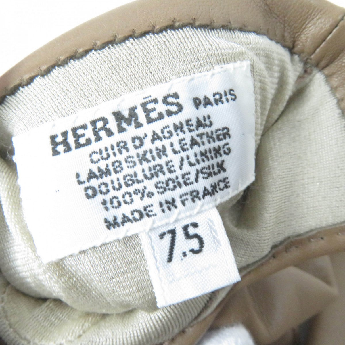 HERMES gloves Lamb leather Etope Dream Love 7.5