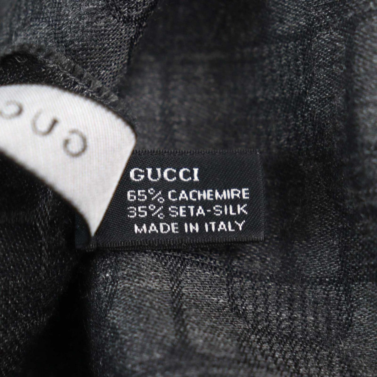 GUCCI Scarf cashmere Gray type All-over pattern