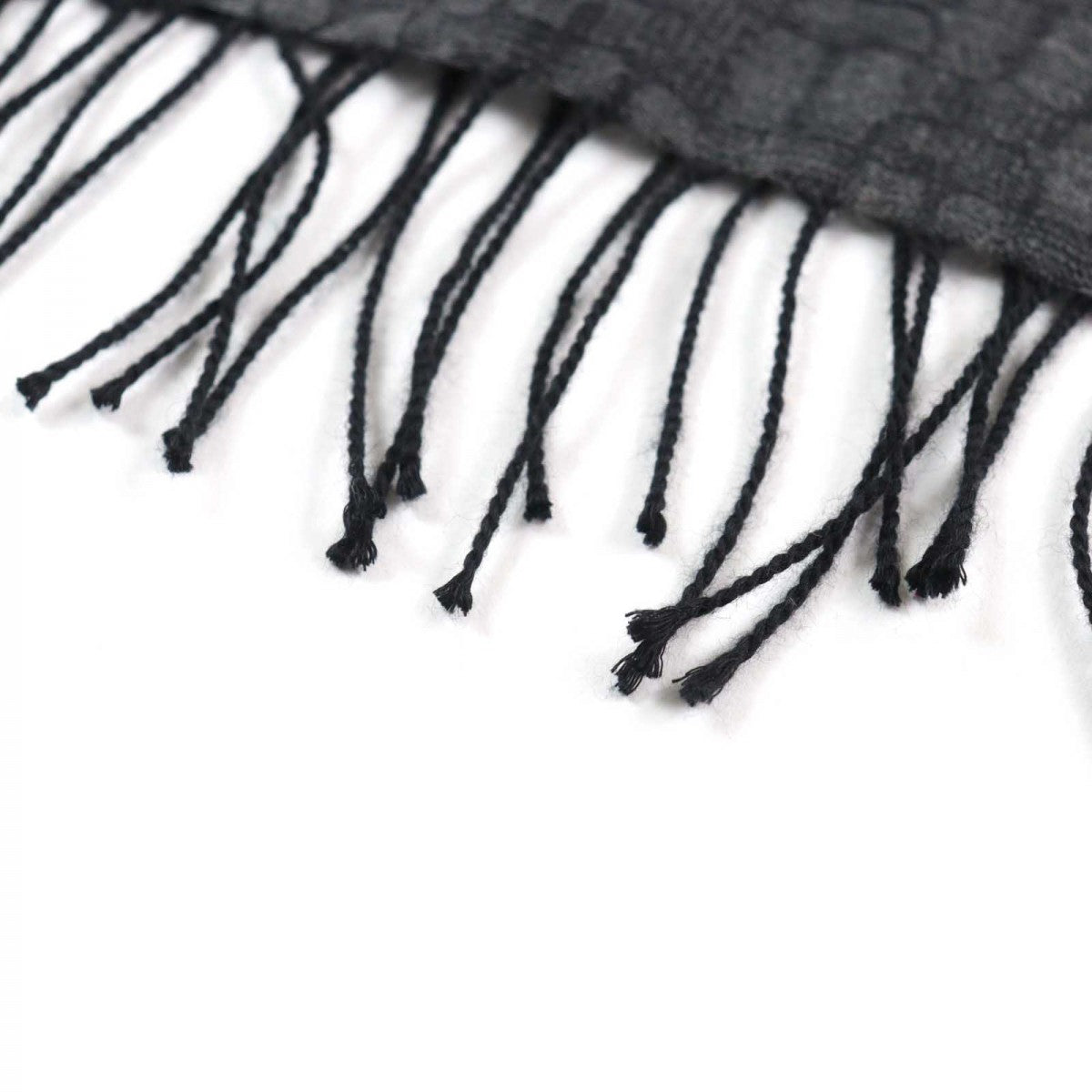 GUCCI Scarf cashmere Gray type All-over pattern