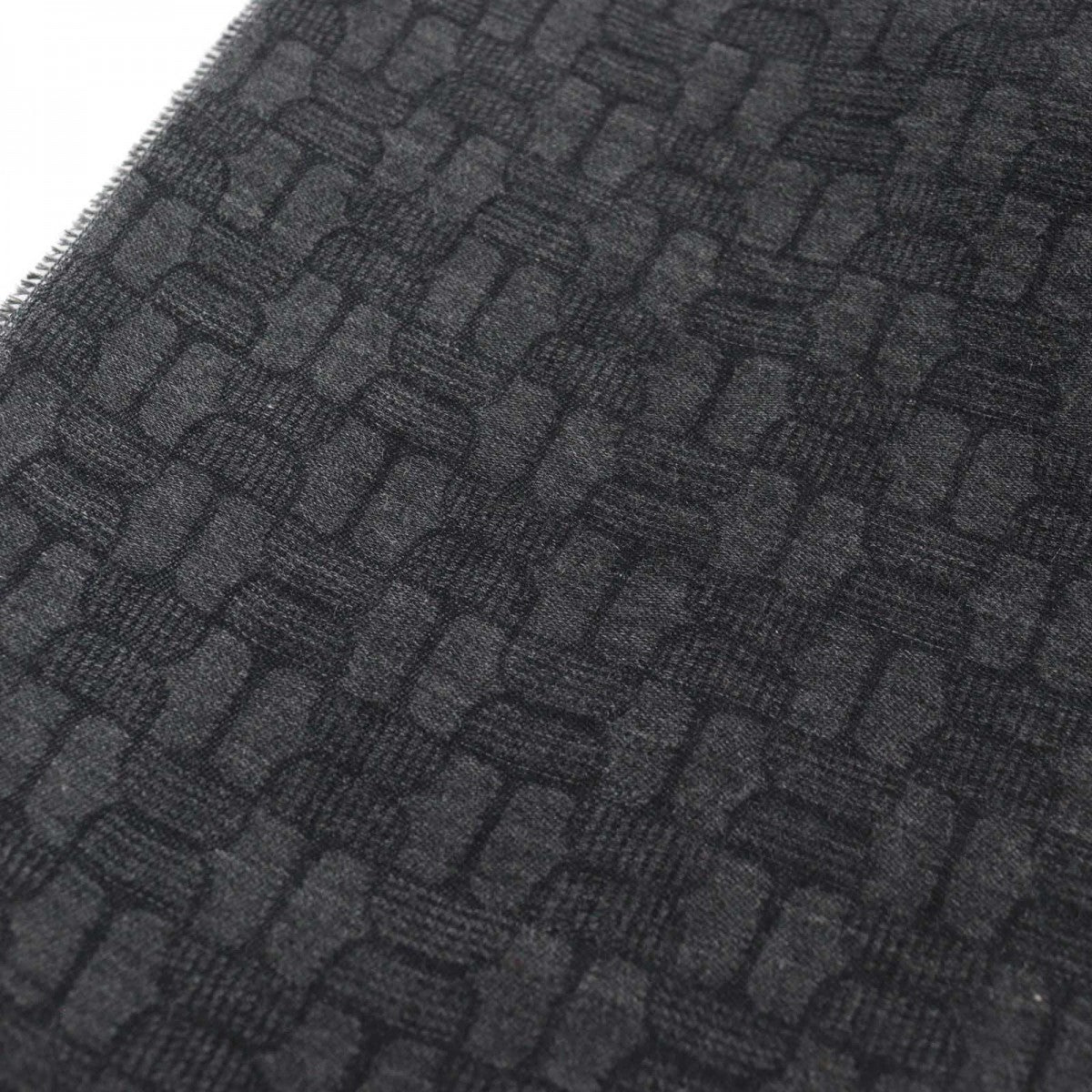 GUCCI Scarf cashmere Gray type All-over pattern