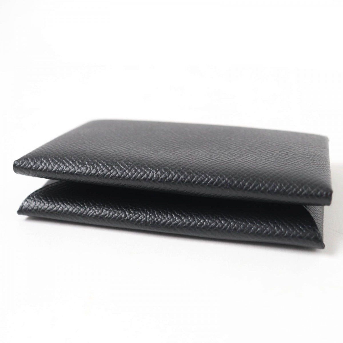 HERMES Coin case Epsom black Calvi duo