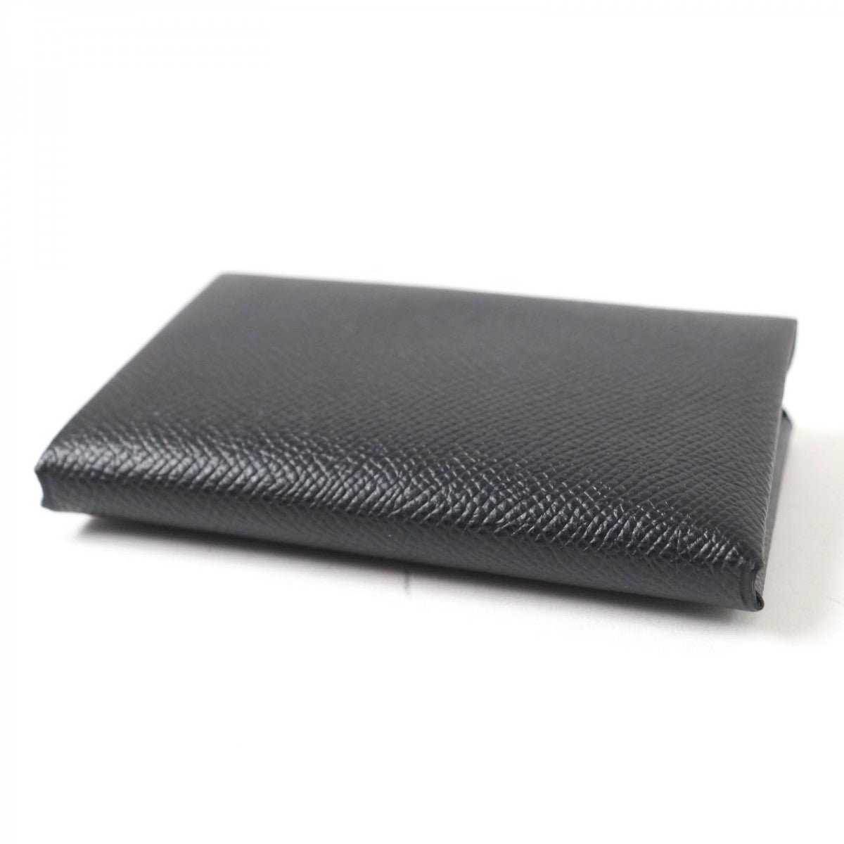 HERMES Coin case Epsom black Calvi duo