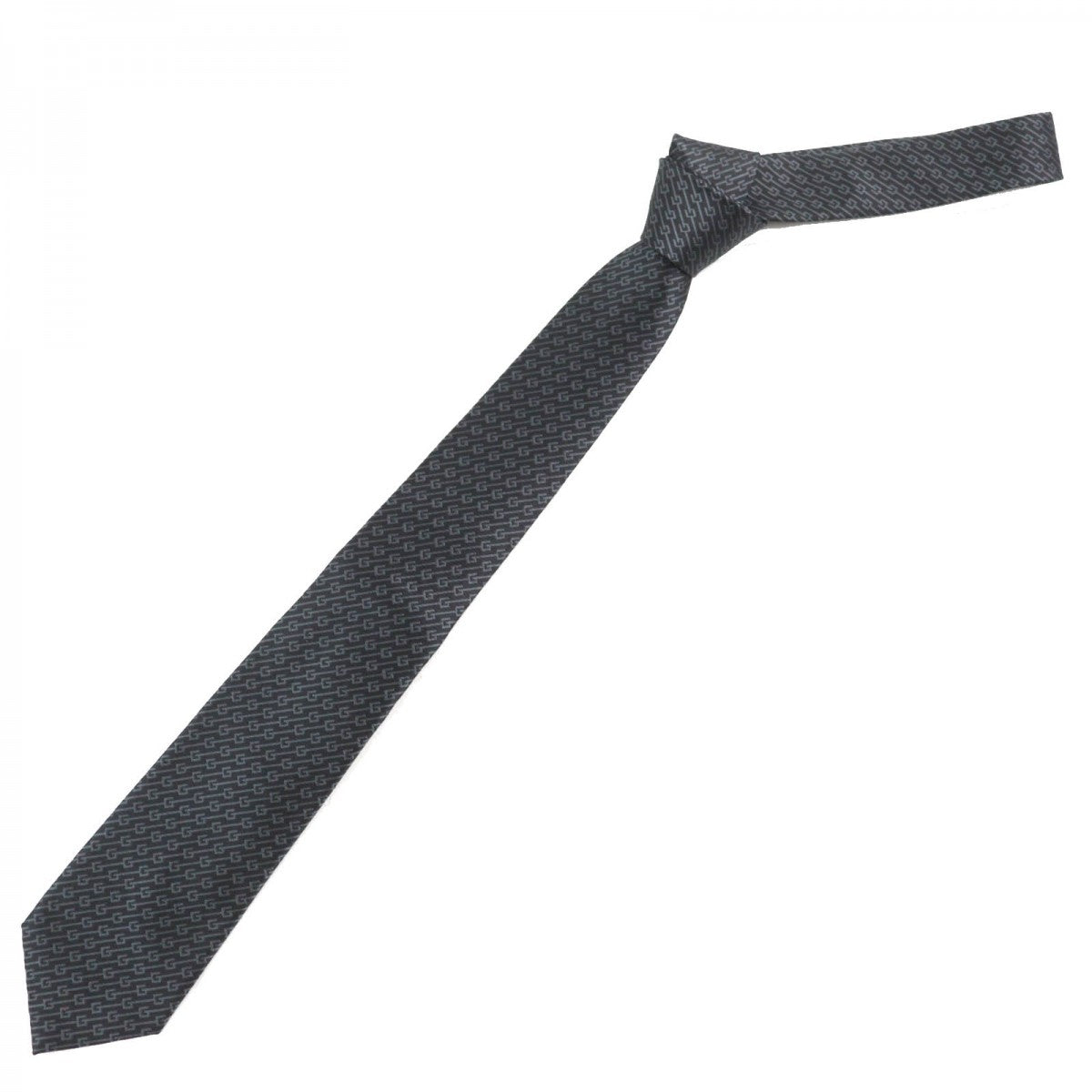 GUCCI tie silk Dark brown gray