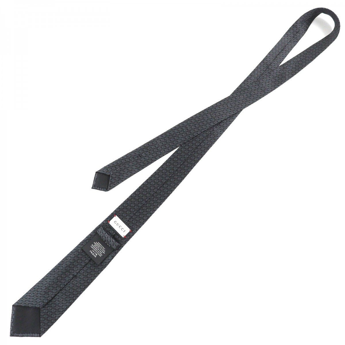 GUCCI tie silk Dark brown gray