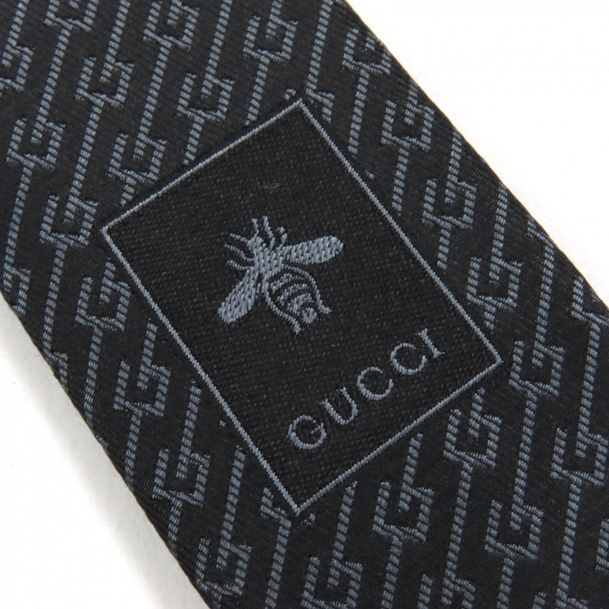 GUCCI tie silk Dark brown gray