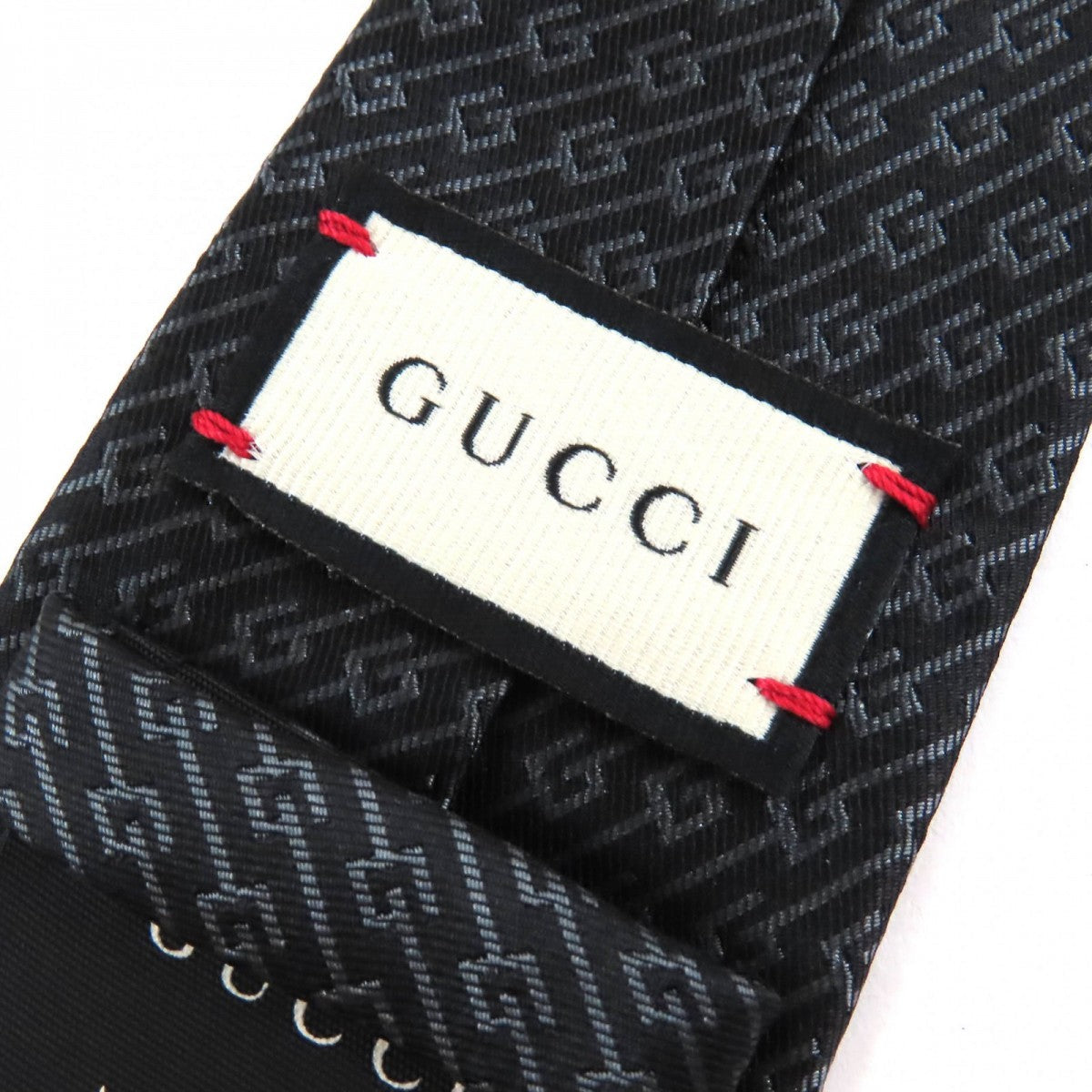 GUCCI tie silk Dark brown gray