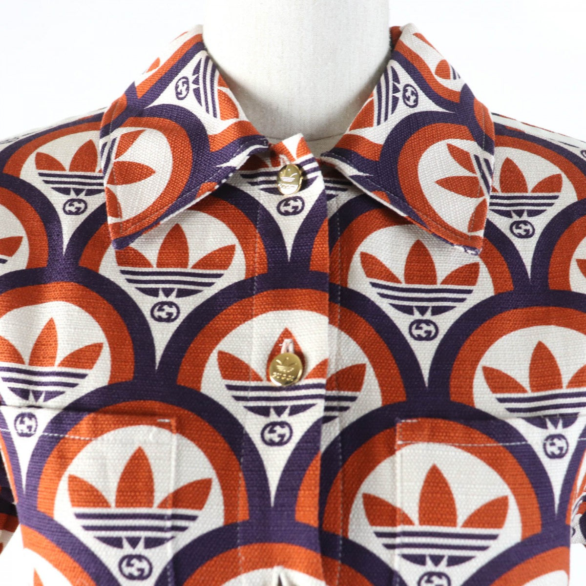 GUCCI Short sleeve shirt 703002 cotton Orange type 36
