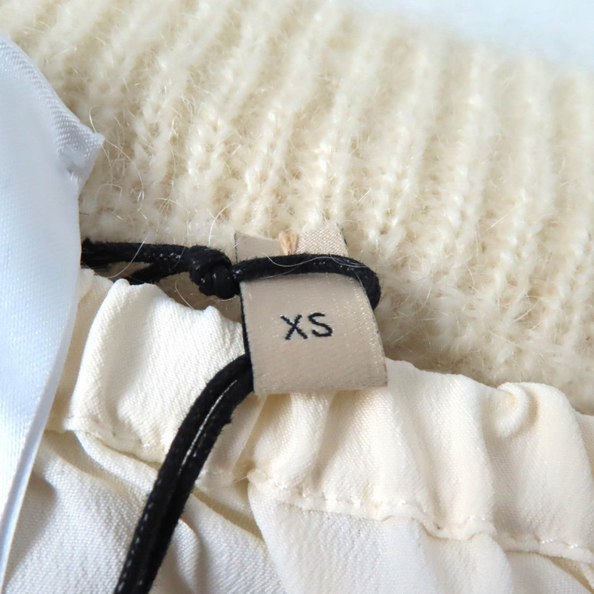 GUCCI Pants 721504 mohair Ivory black XS