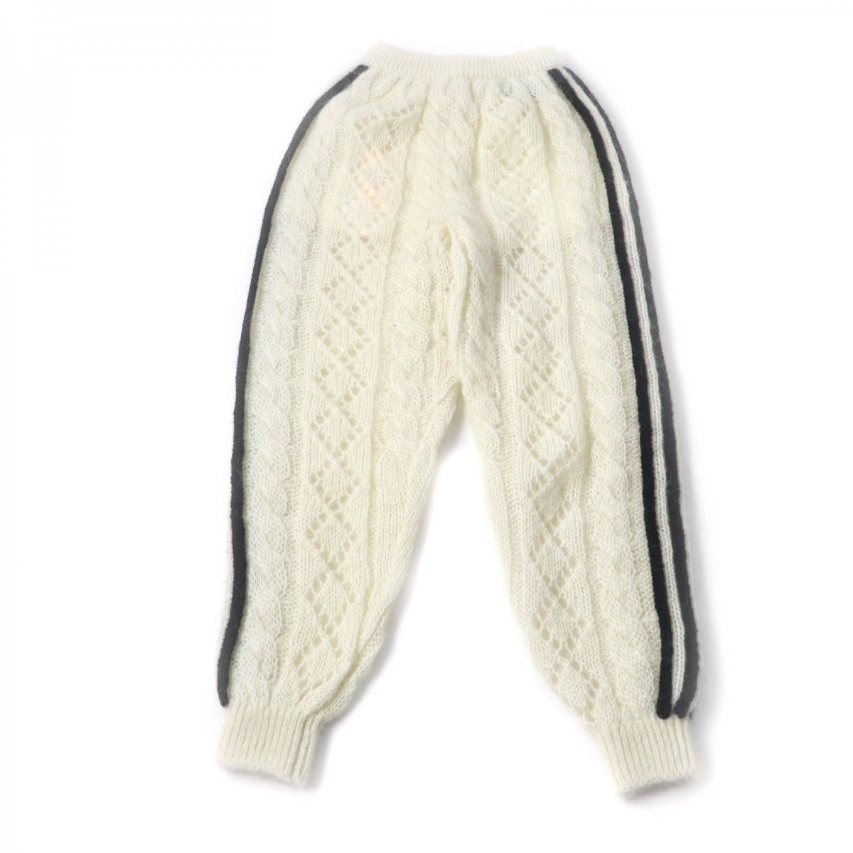 GUCCI Pants 721504 mohair Ivory black XS