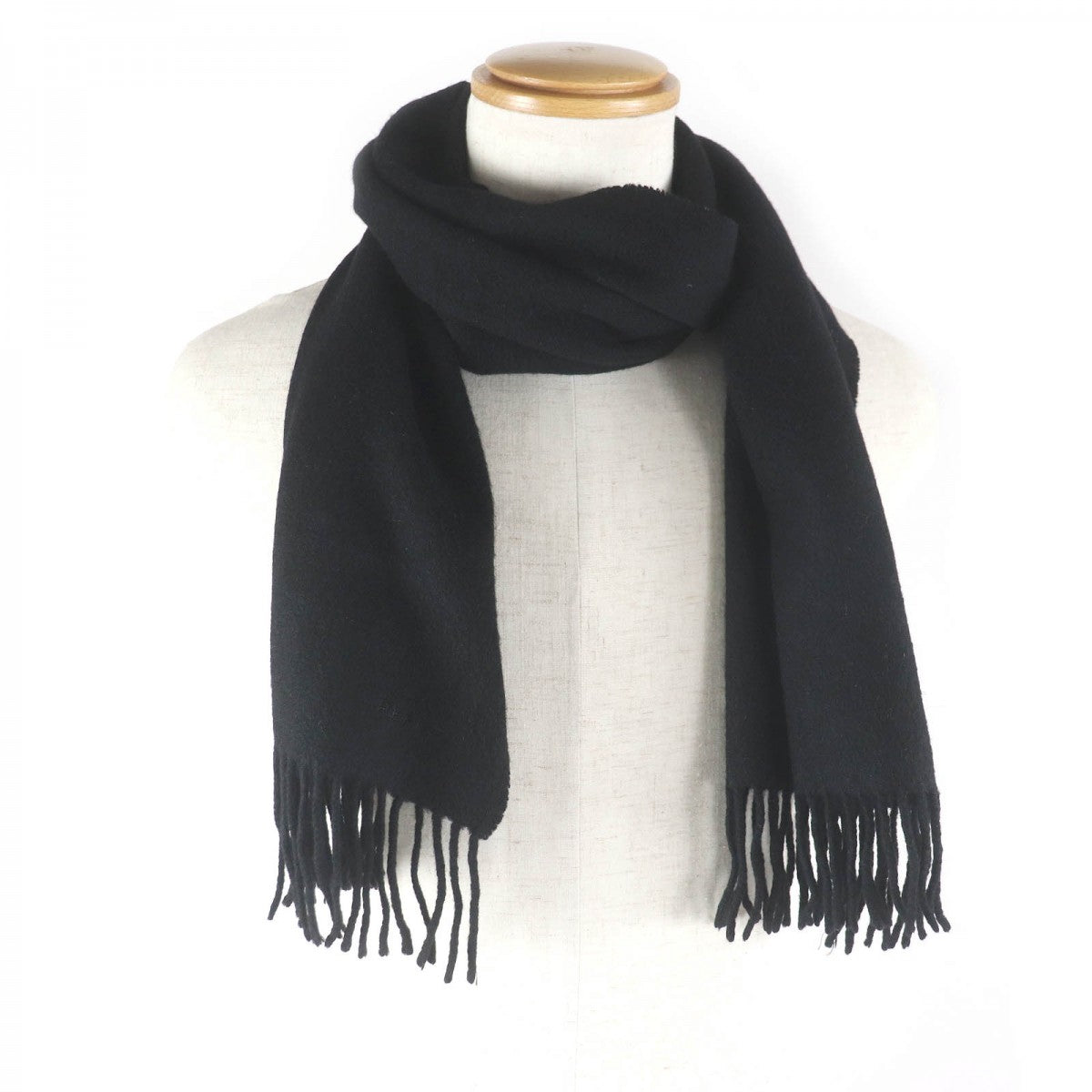 HERMES Scarf cashmere black