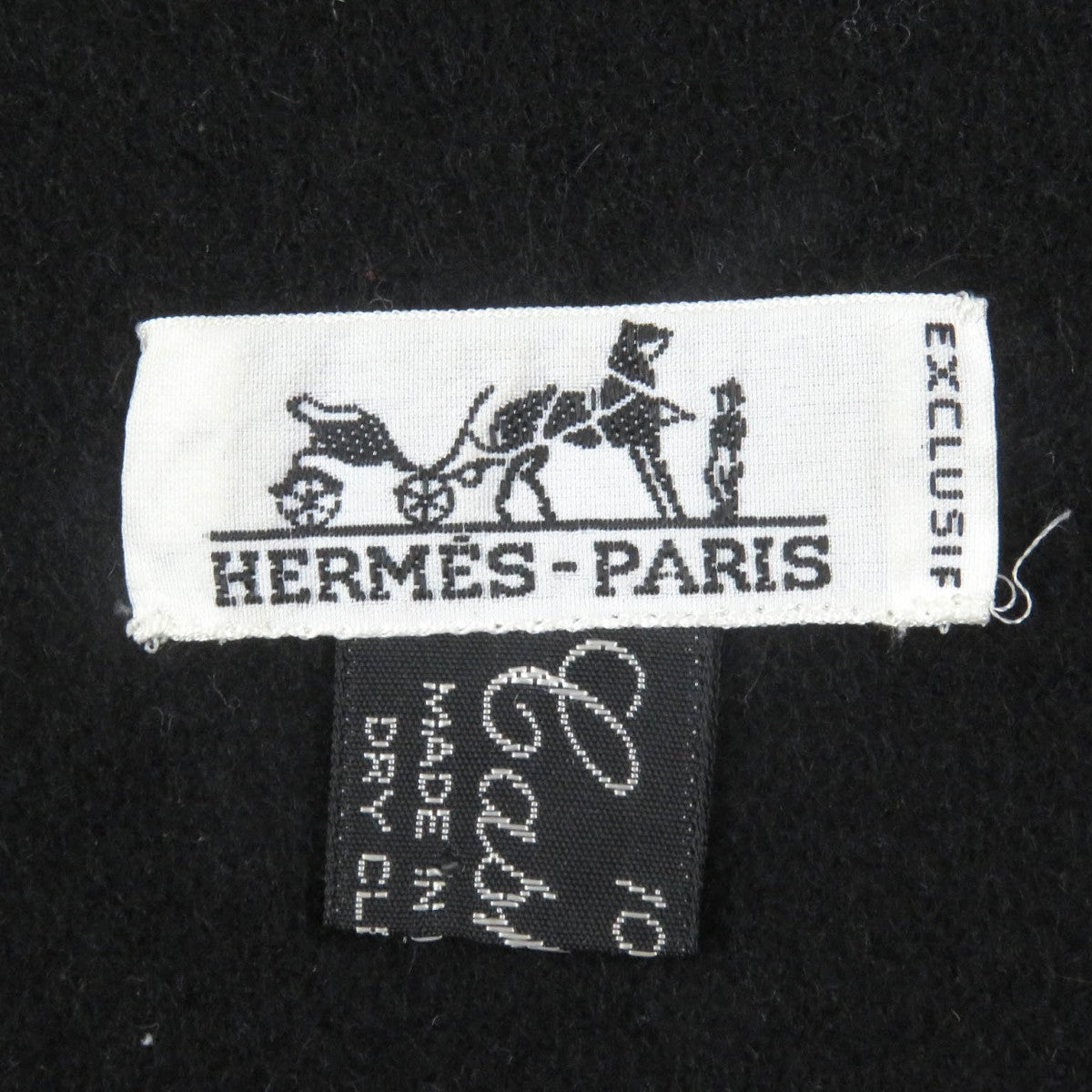 HERMES Scarf cashmere black