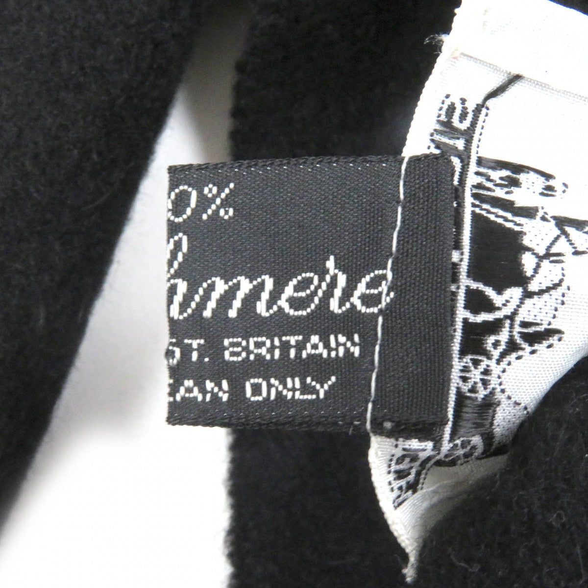 HERMES Scarf cashmere black
