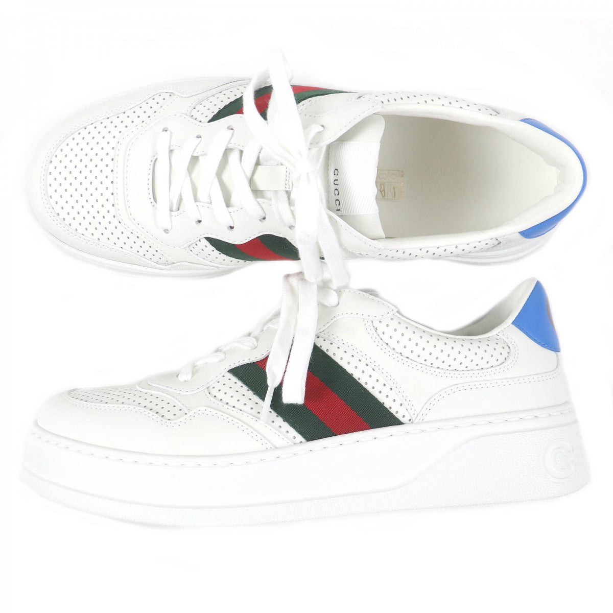 GUCCI Low cut sneakers 669698 leather white 10.5