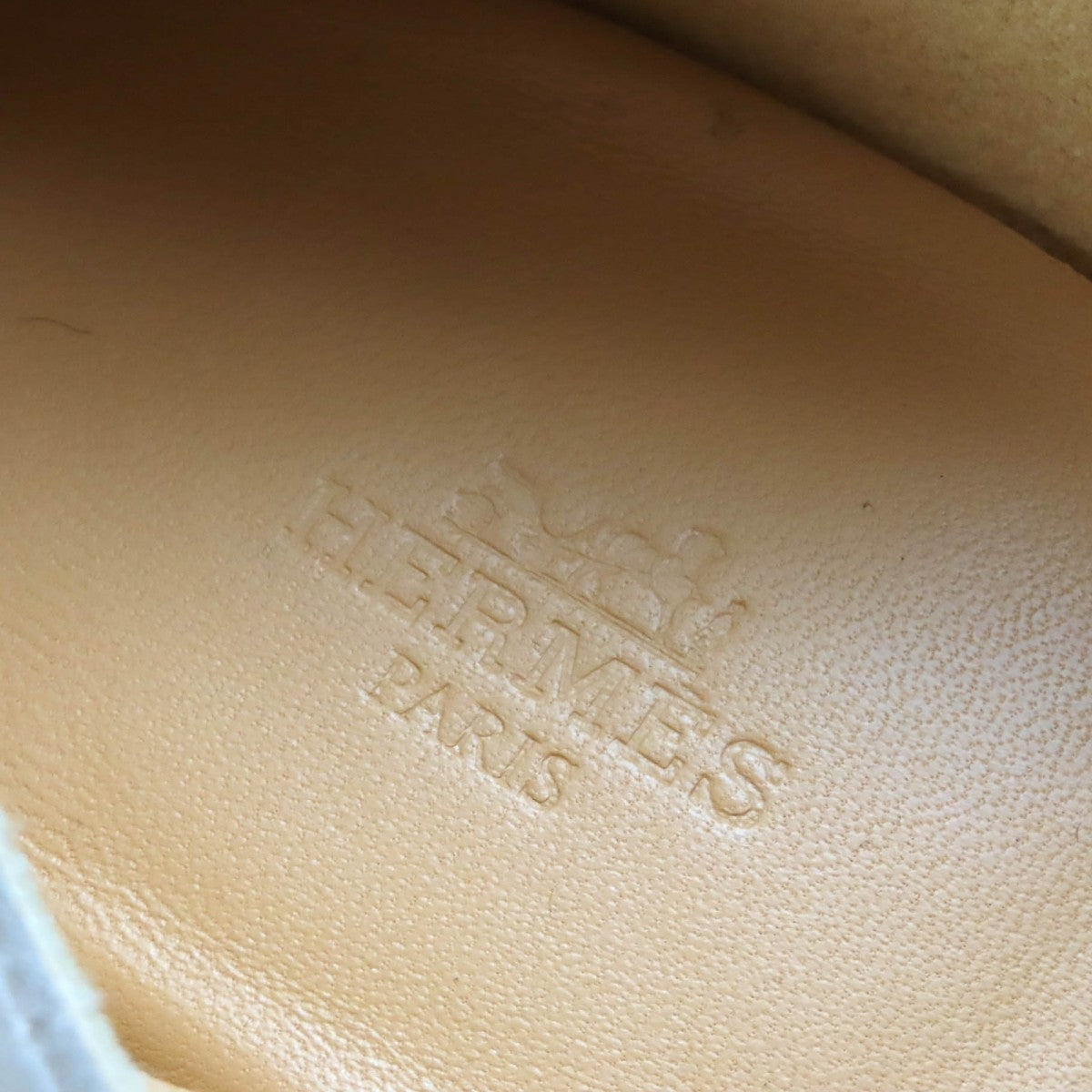 HERMES Moccasin 221980Z Suede leather Beige type Eclipse 39.5