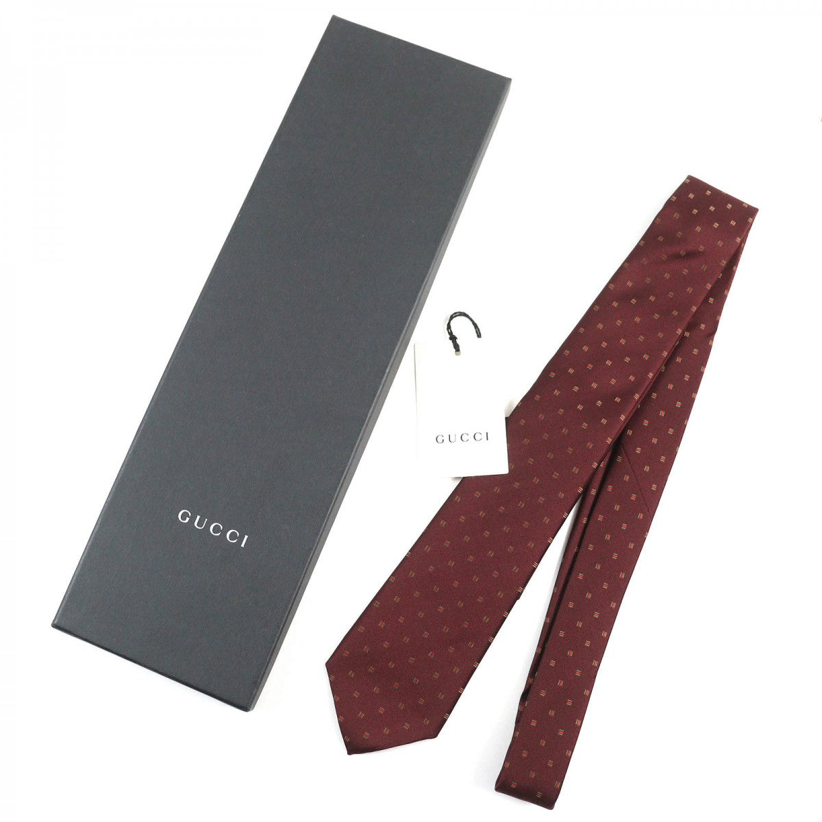 GUCCI tie 406354 silk Bordeauxtype