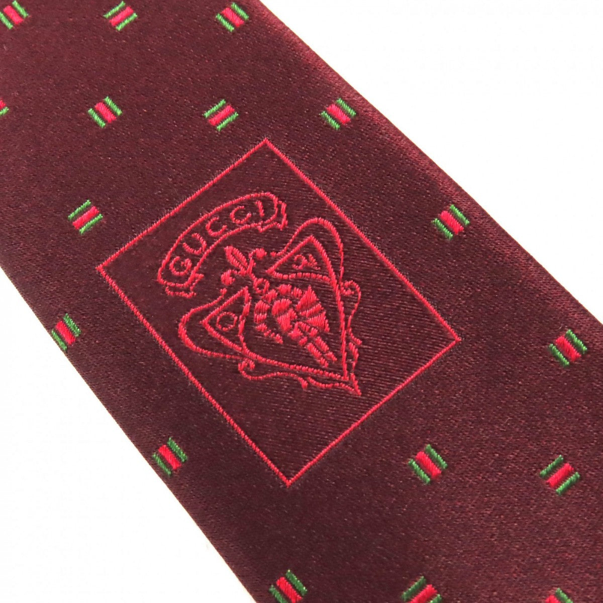 GUCCI tie 406354 silk Bordeauxtype