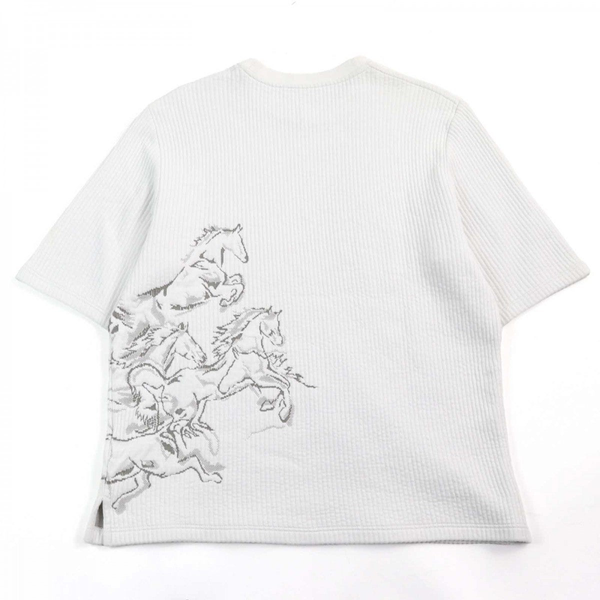 HERMES Short sleeve T-shirt cotton White type Cavalcade S
