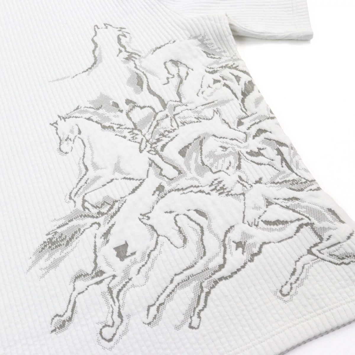 HERMES Short sleeve T-shirt cotton White type Cavalcade S