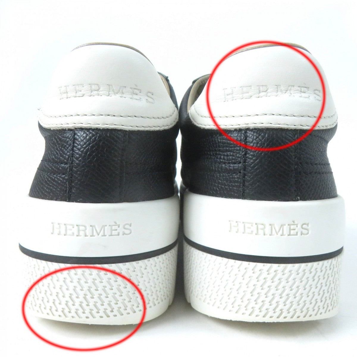 HERMES Low cut sneakers leather black voltage 36