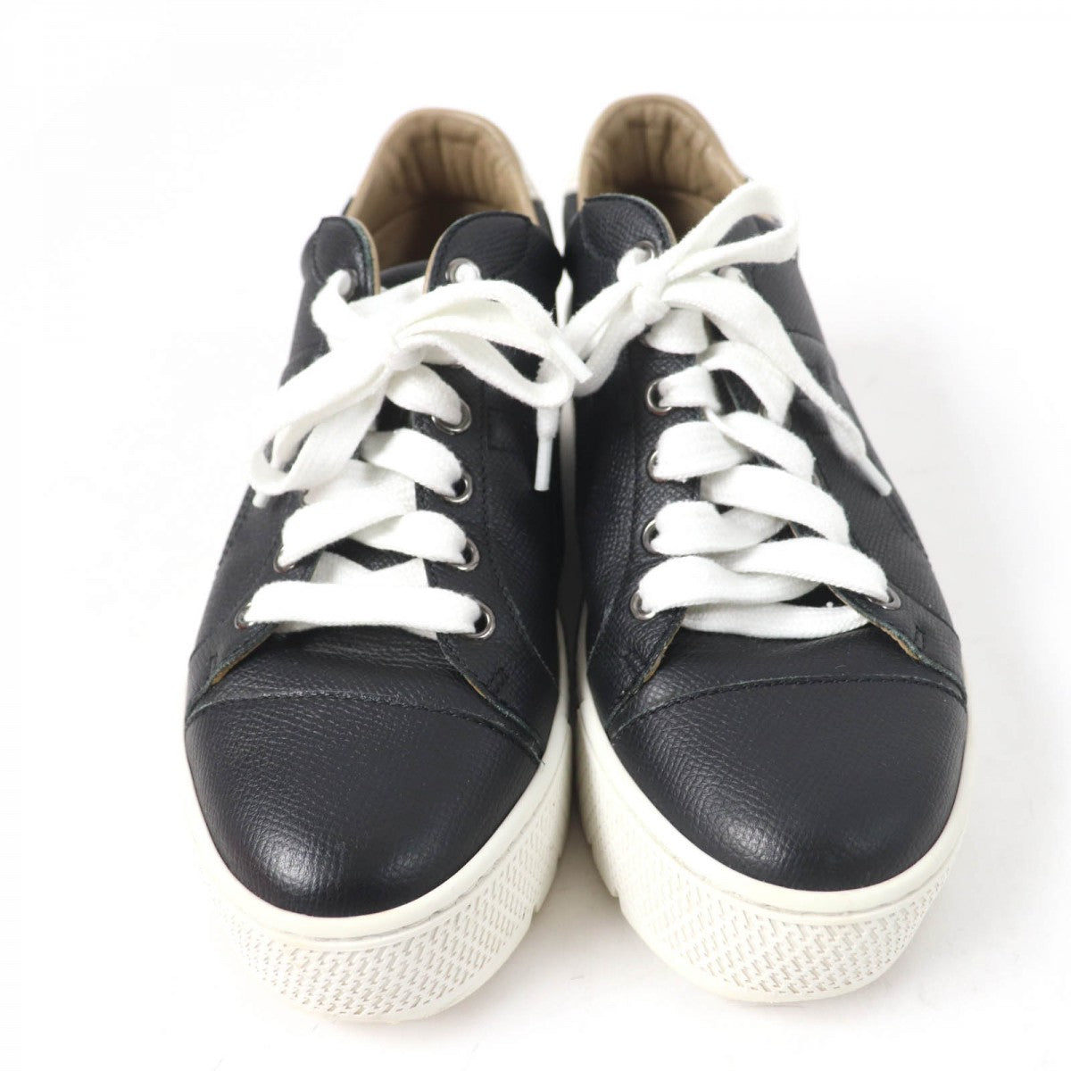 HERMES Low cut sneakers leather black voltage 36