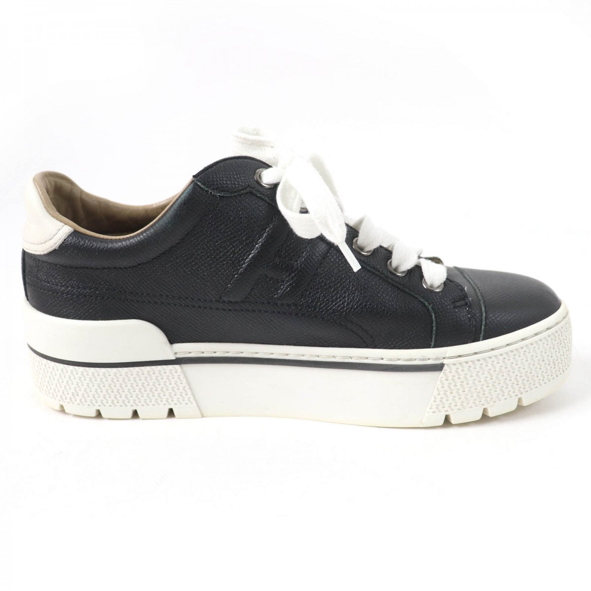 HERMES Low cut sneakers leather black voltage 36