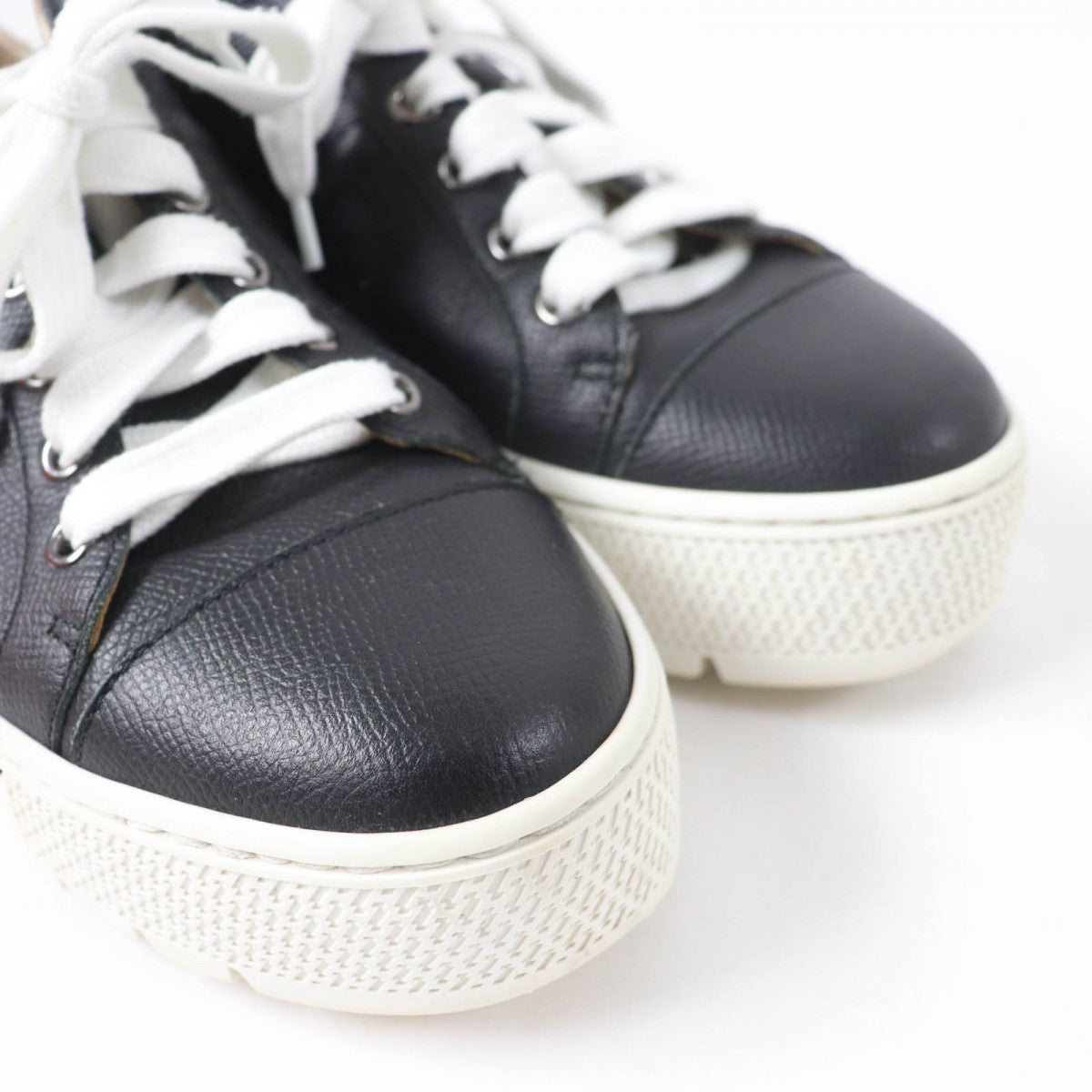 HERMES Low cut sneakers leather black voltage 36