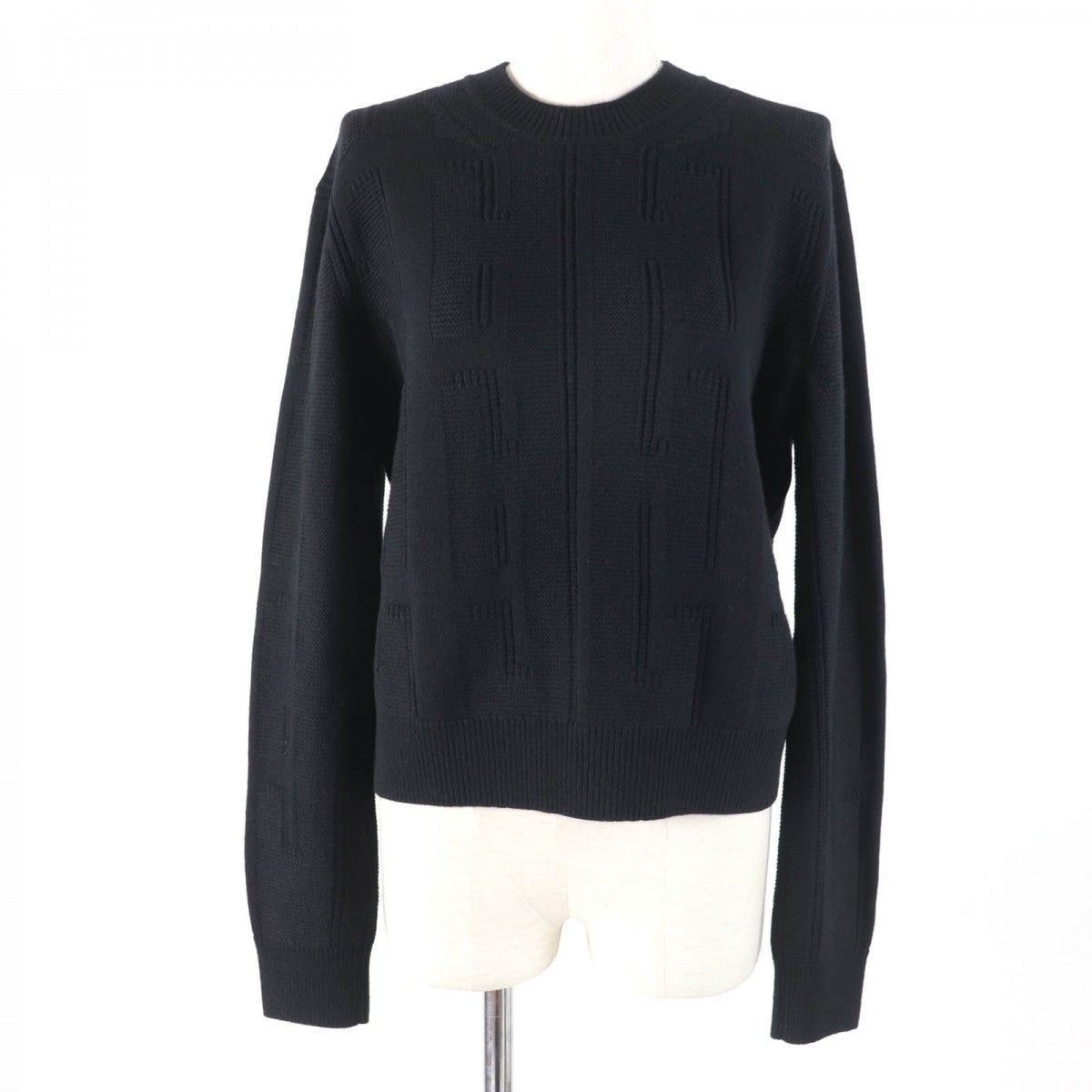 HERMES knit wool black 38
