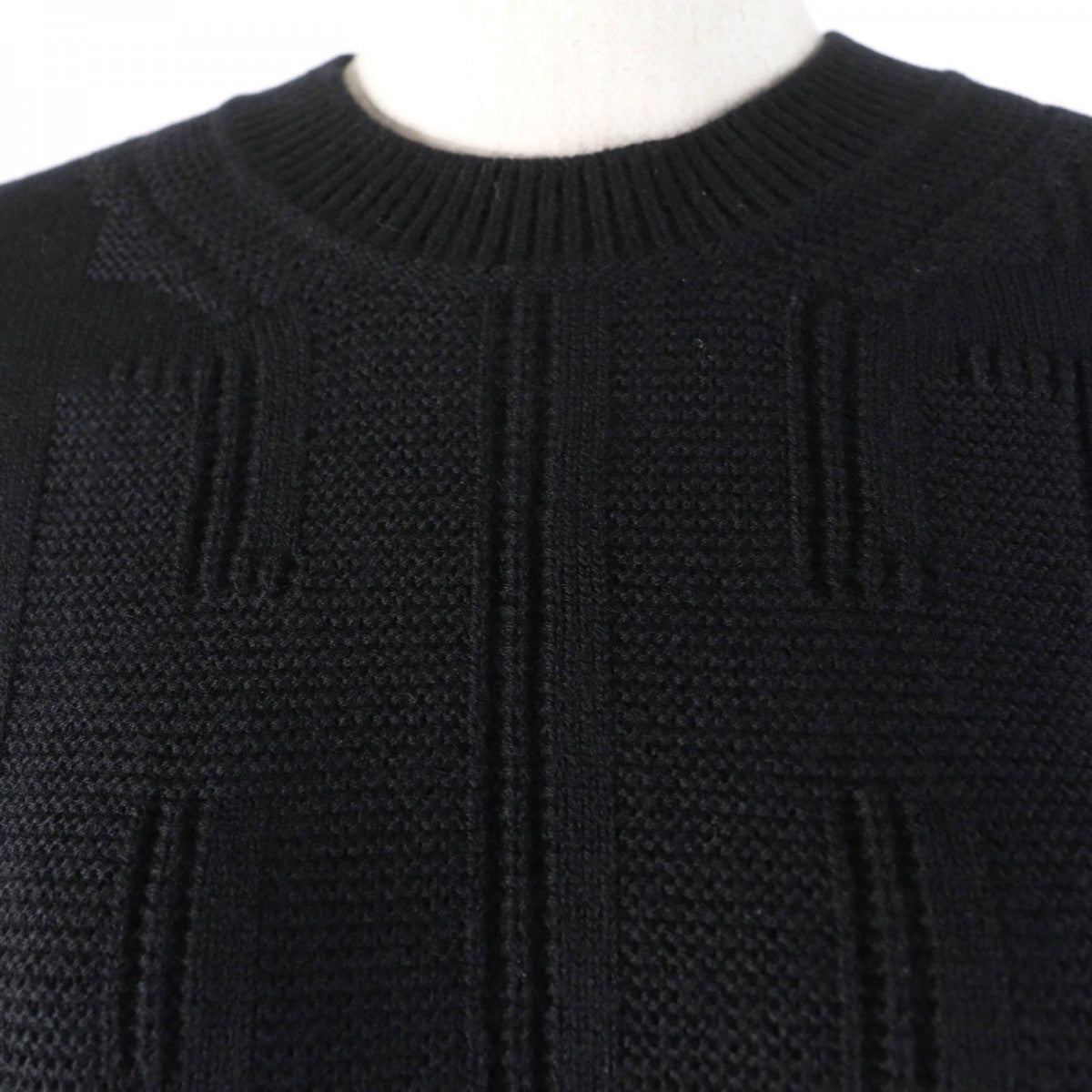 HERMES knit wool black 38