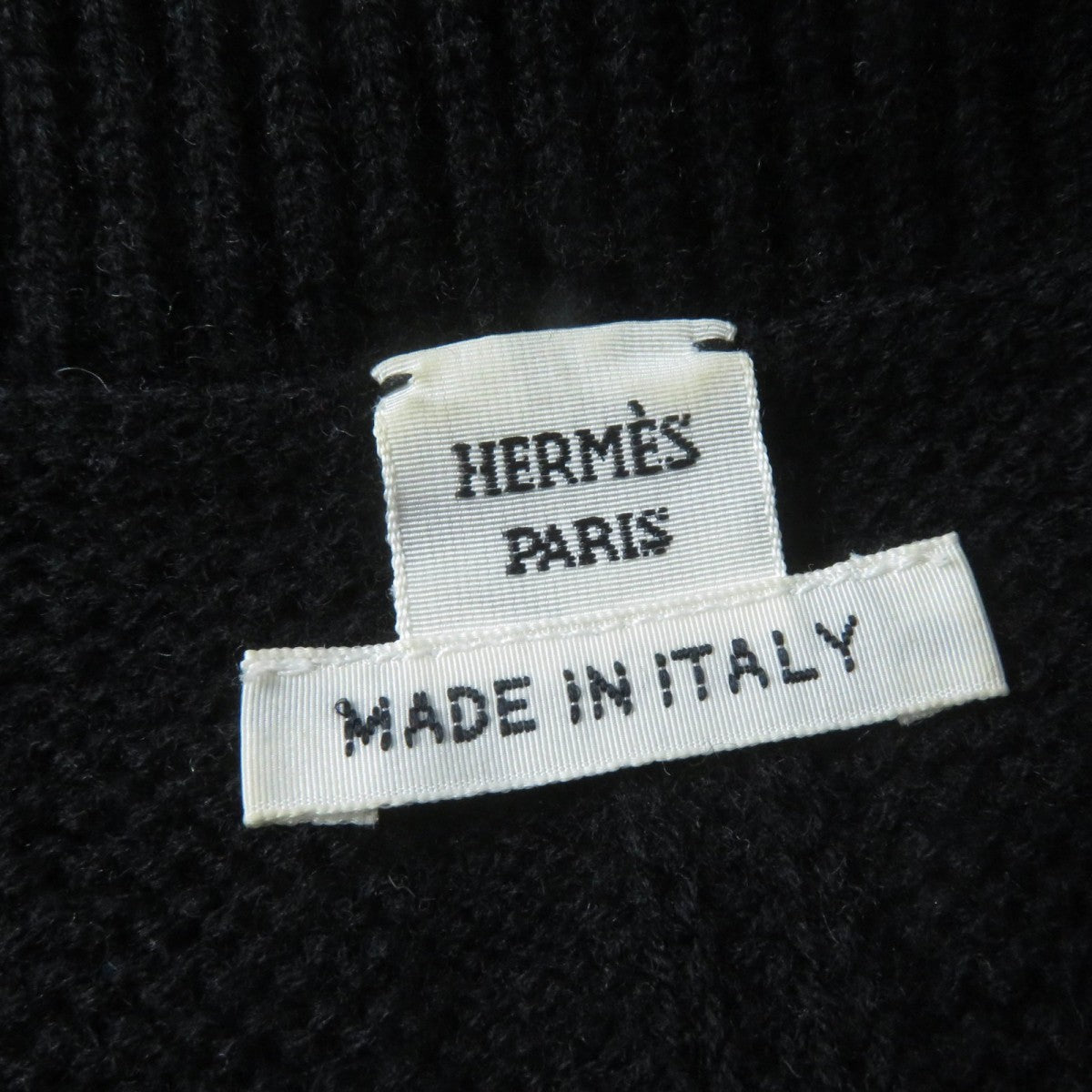 HERMES knit wool black 38