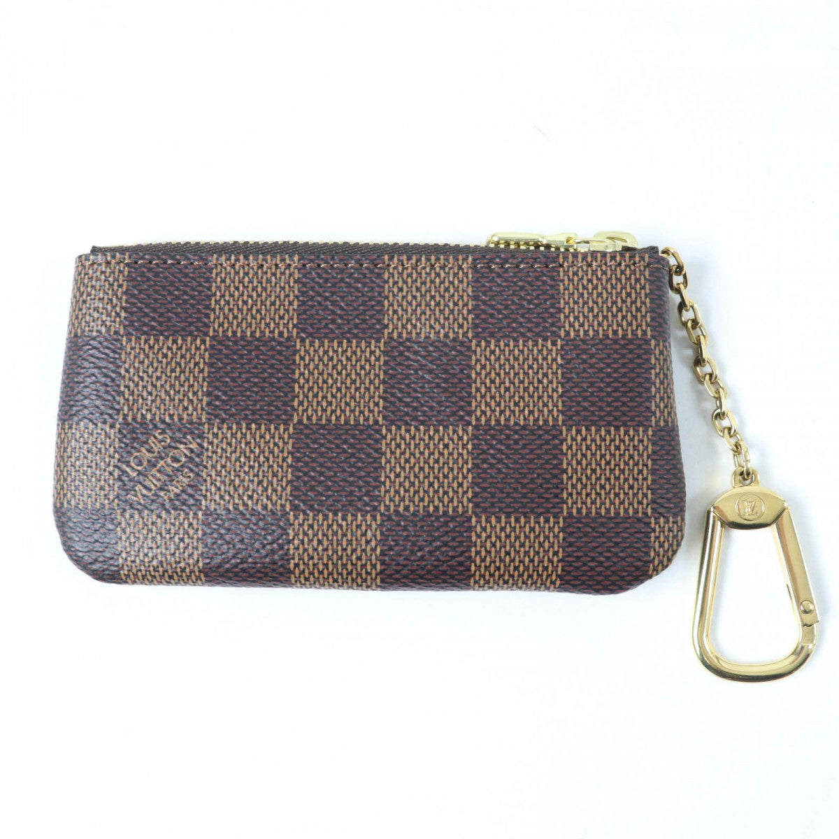 LOUIS VUITTON Coin case N62658 Damier canvas Brown Card Key case Key holder Pochette Cle