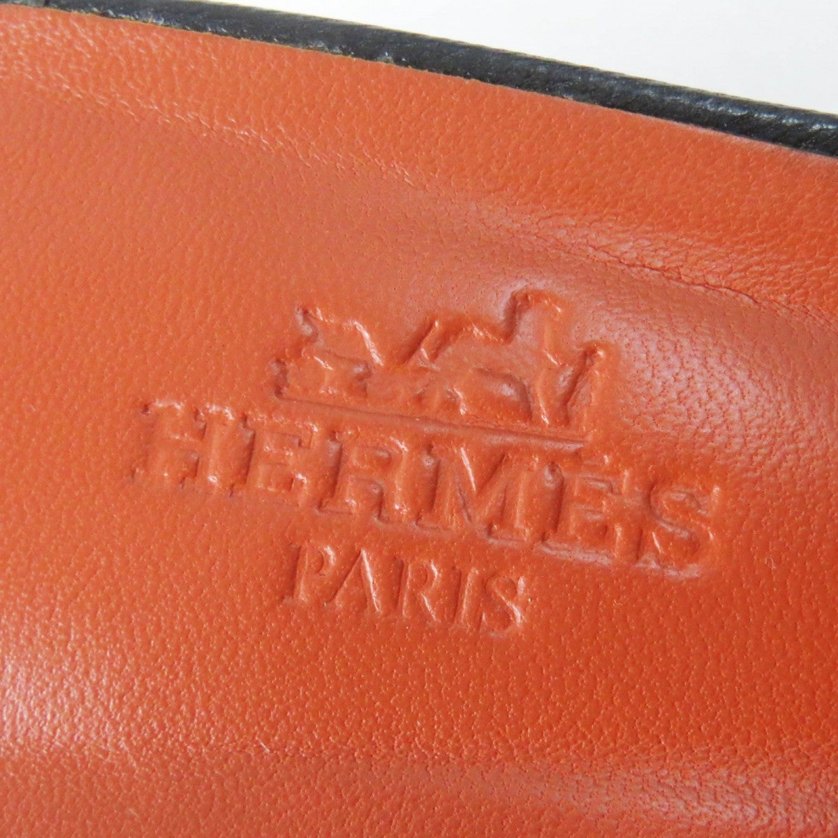 HERMES Sandals leather black candy 38