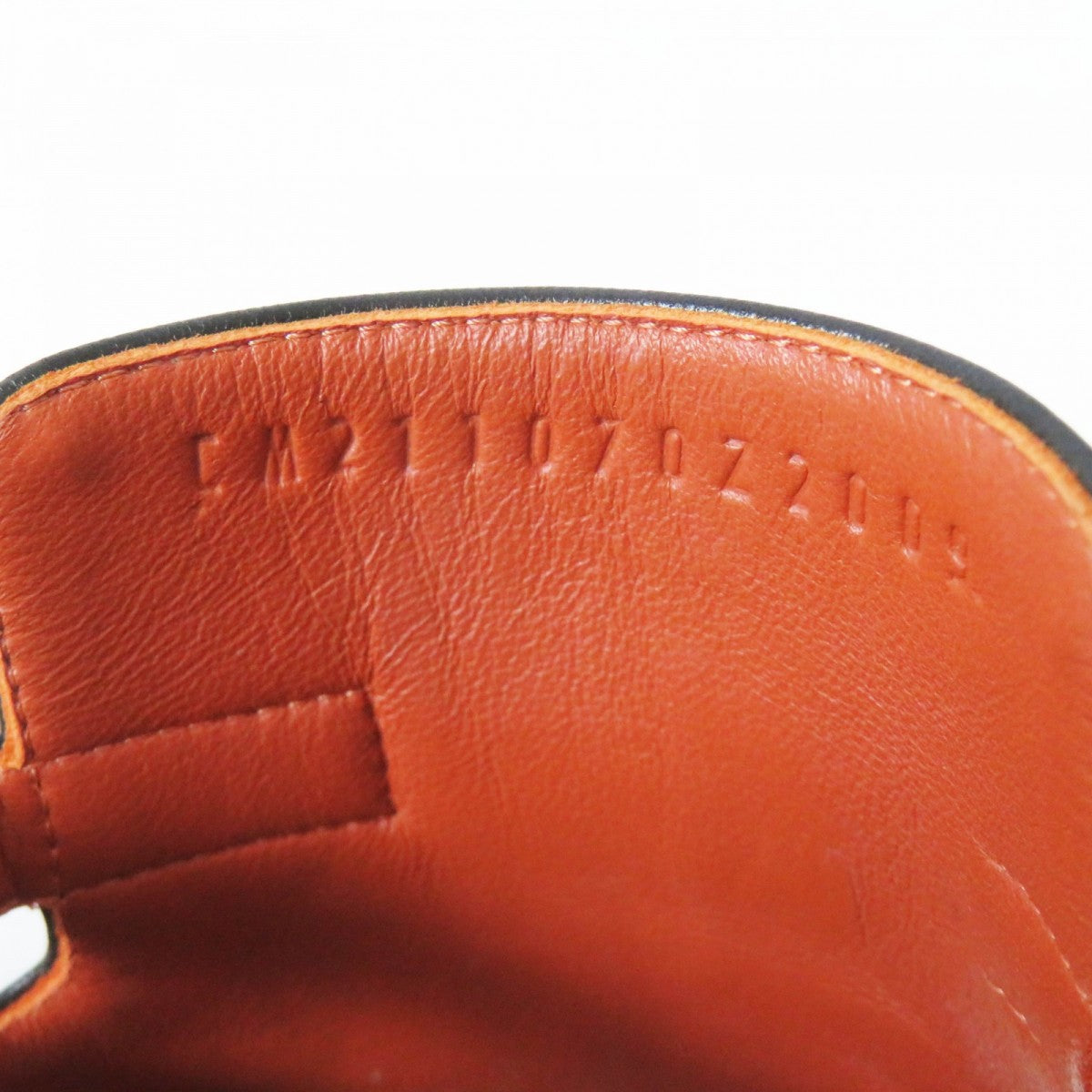 HERMES Sandals leather black candy 38