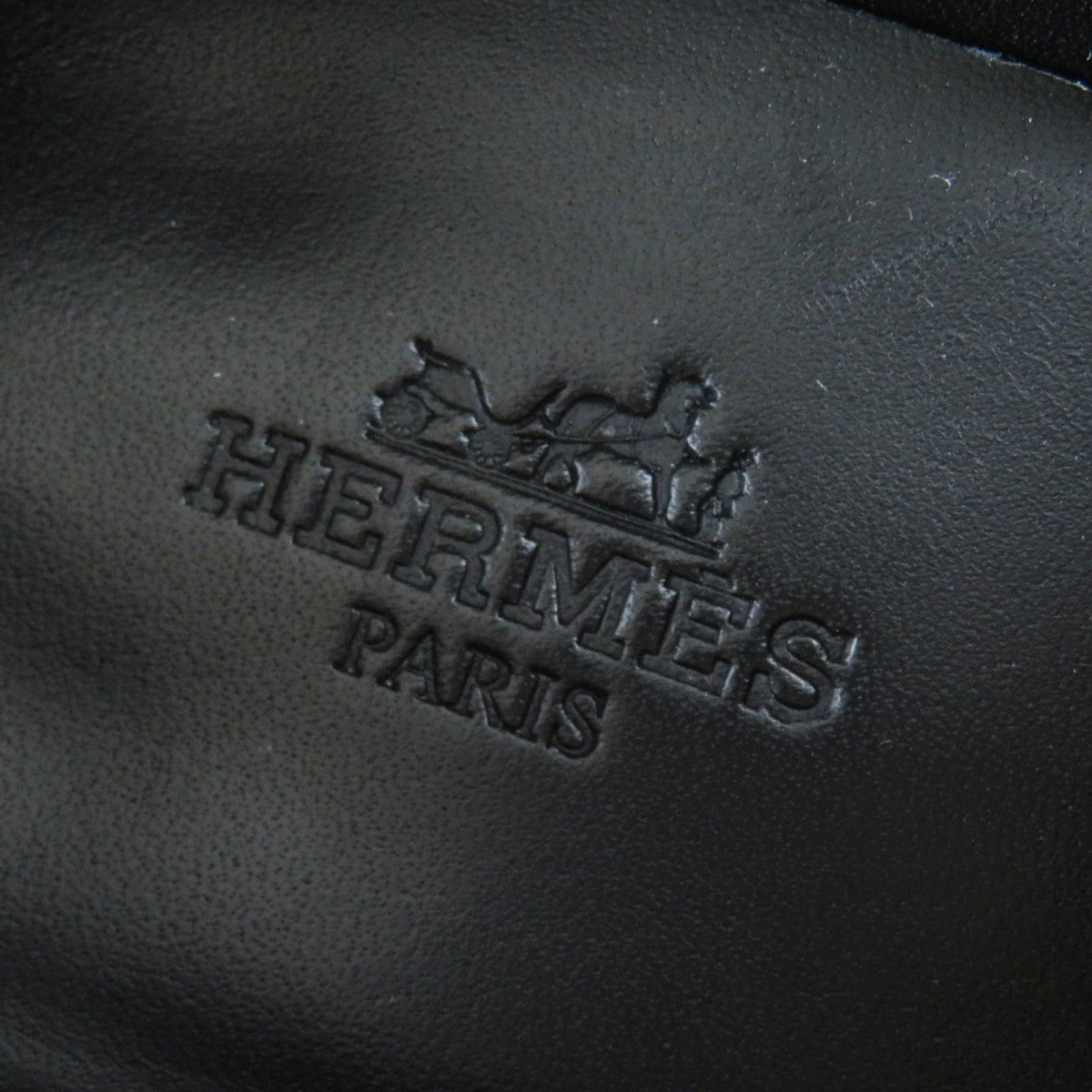 HERMES loafers leather black HOT 36