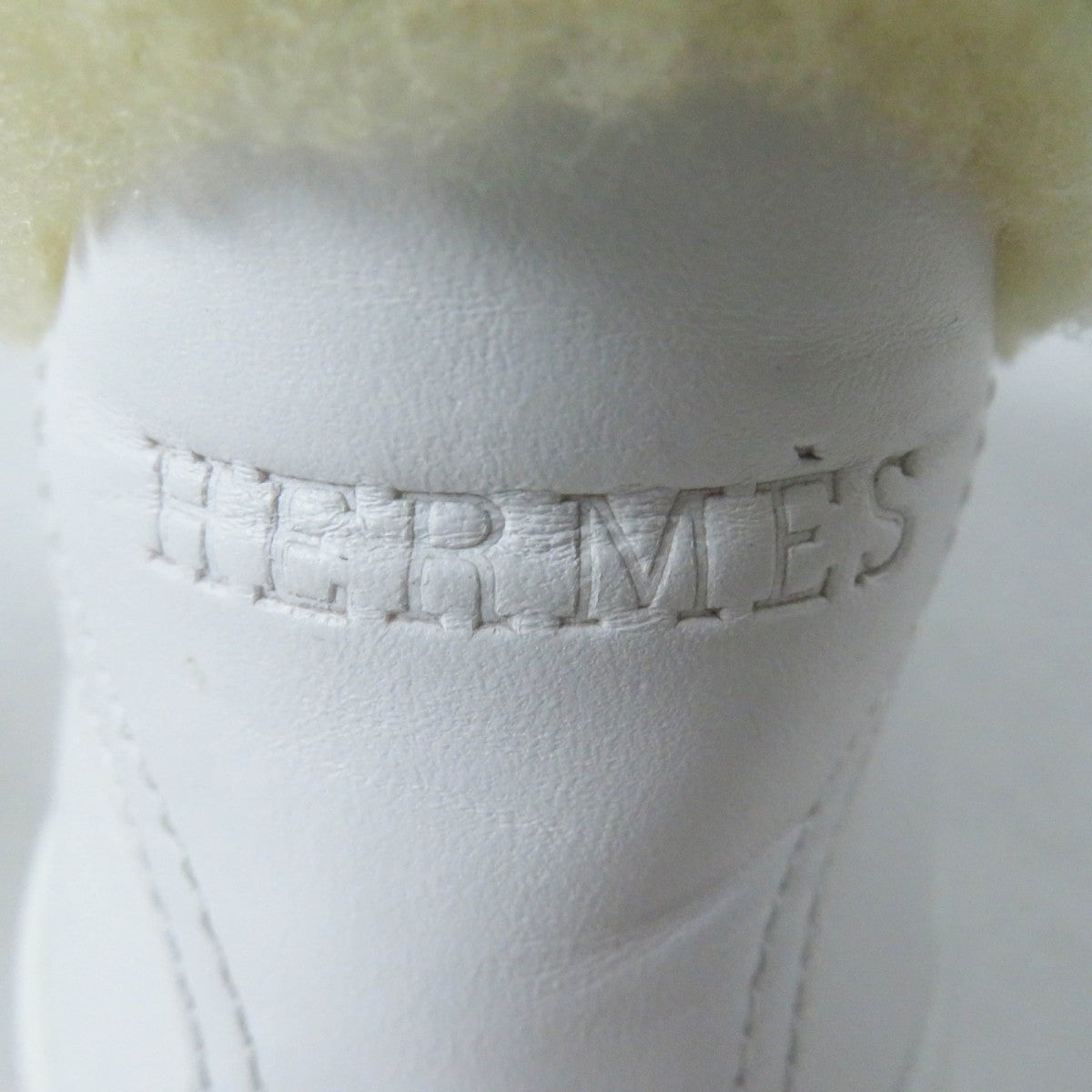 HERMES sneakers leather White beige Dare Sneaker 38