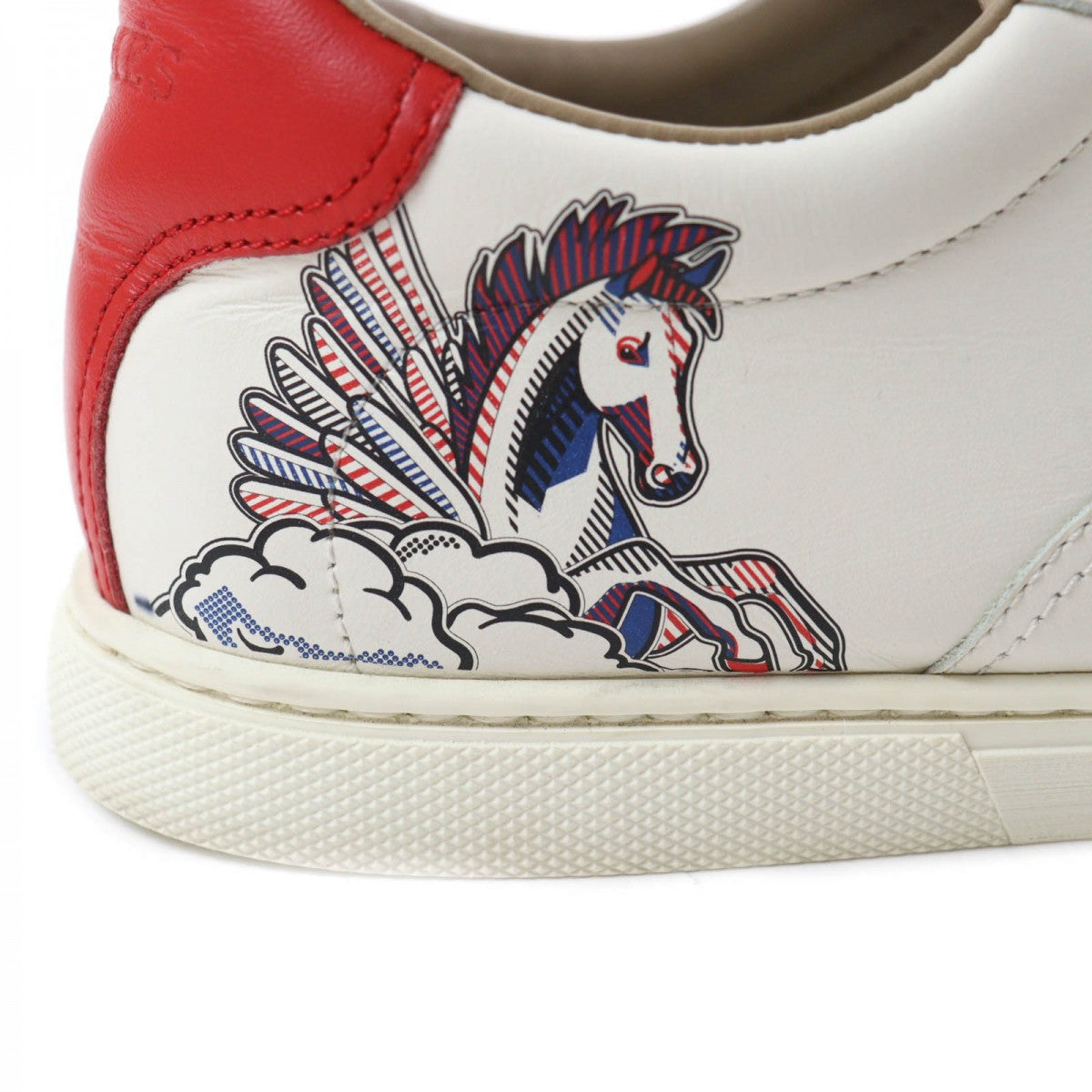 HERMES sneakers leather off white Quicker 38.5
