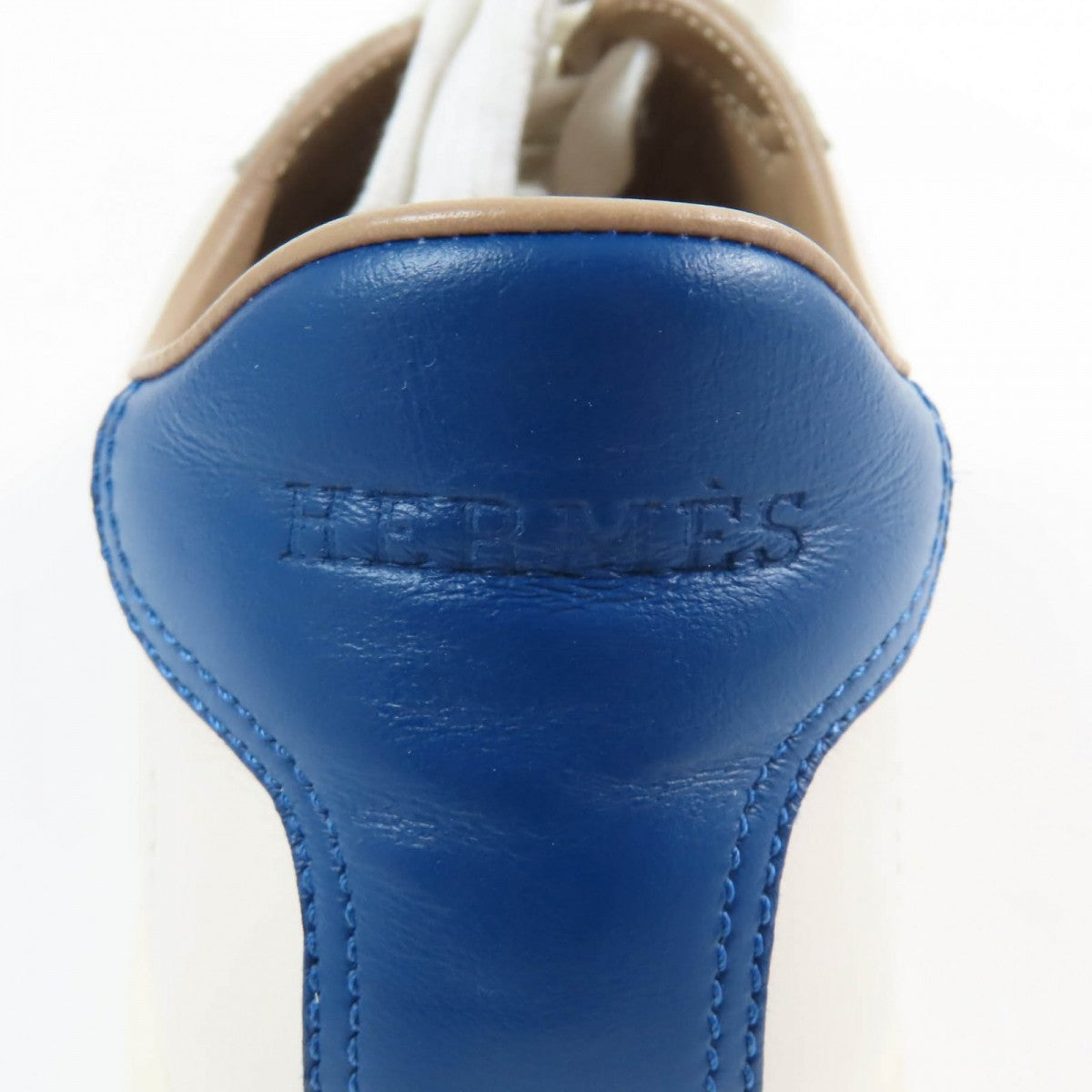 HERMES sneakers leather off white Quicker 38.5