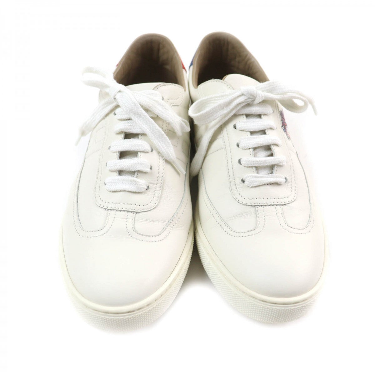 HERMES sneakers leather off white Quicker 38.5
