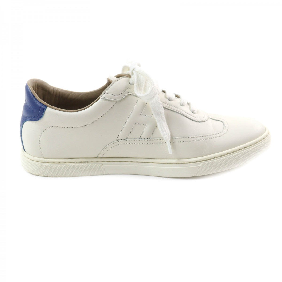 HERMES sneakers leather off white Quicker 38.5