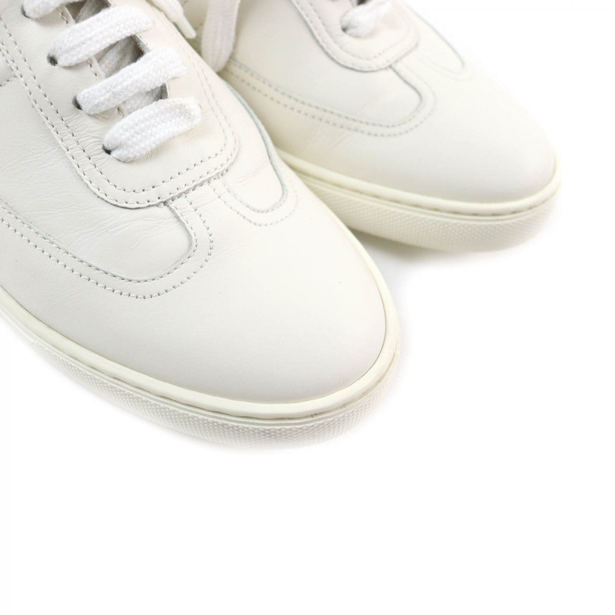 HERMES sneakers leather off white Quicker 38.5