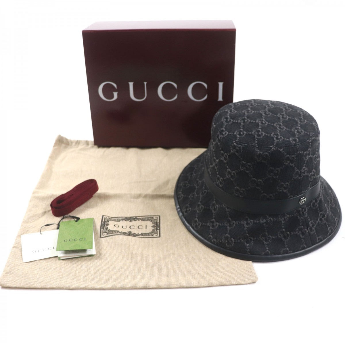 GUCCI hat 768647 cotton black L