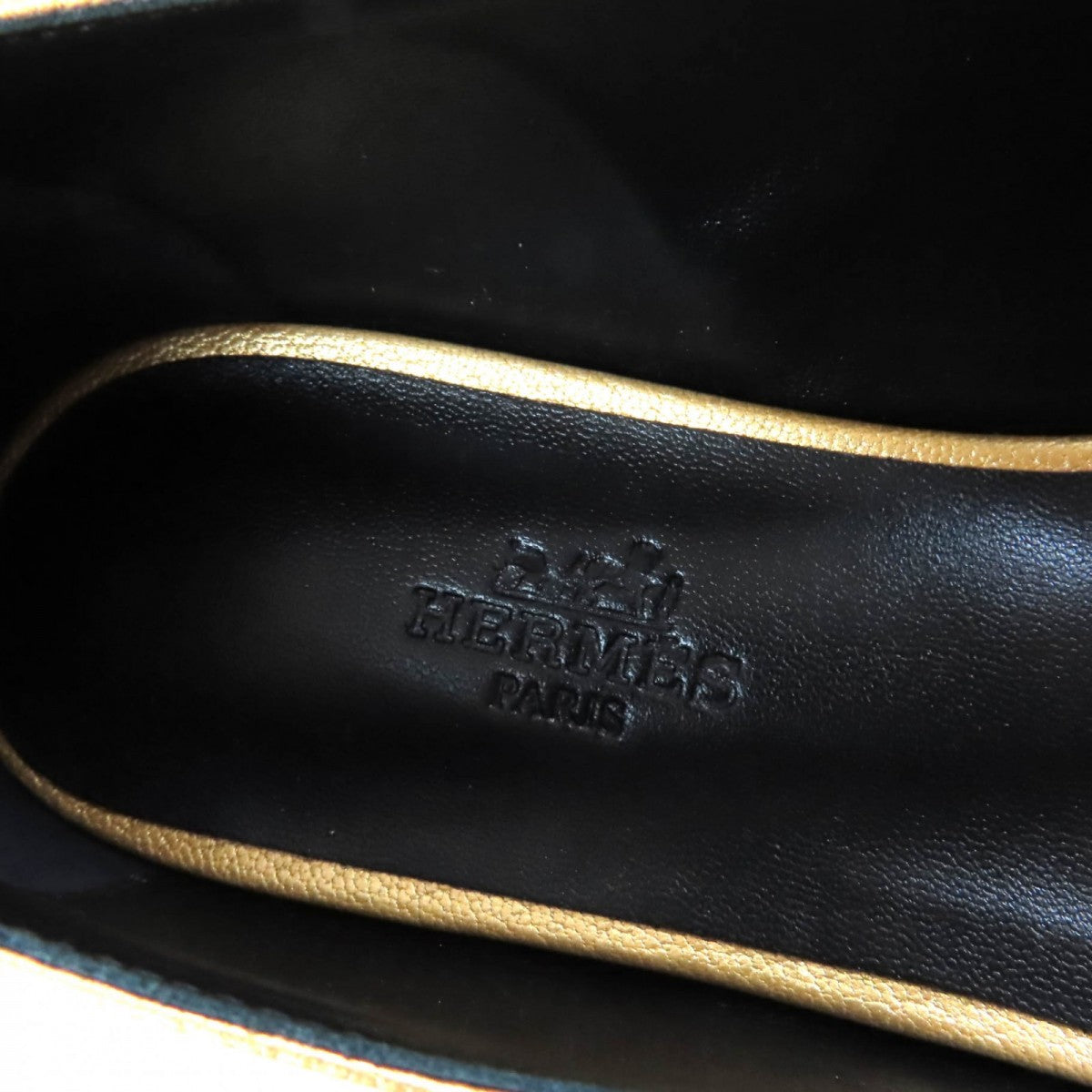 HERMES Ballet shoes leather Dore Jane 37.5