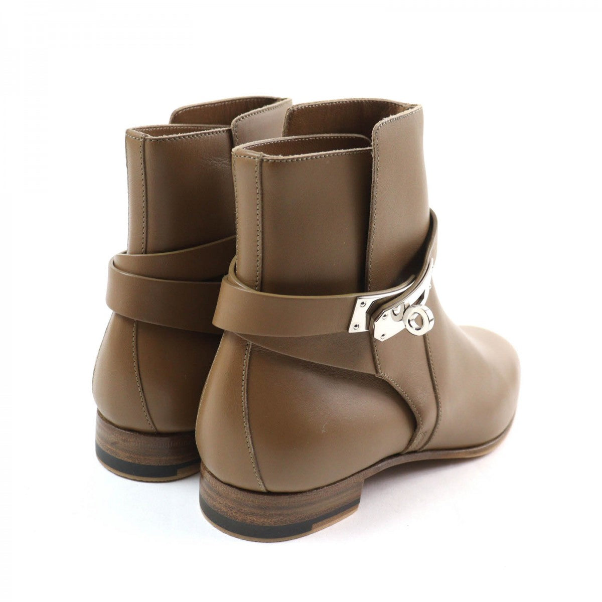 HERMES short boots leather Brown Neo 37.5