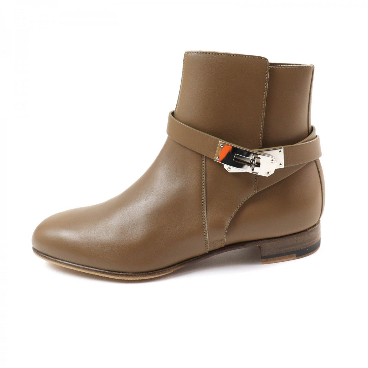 HERMES short boots leather Brown Neo 37.5