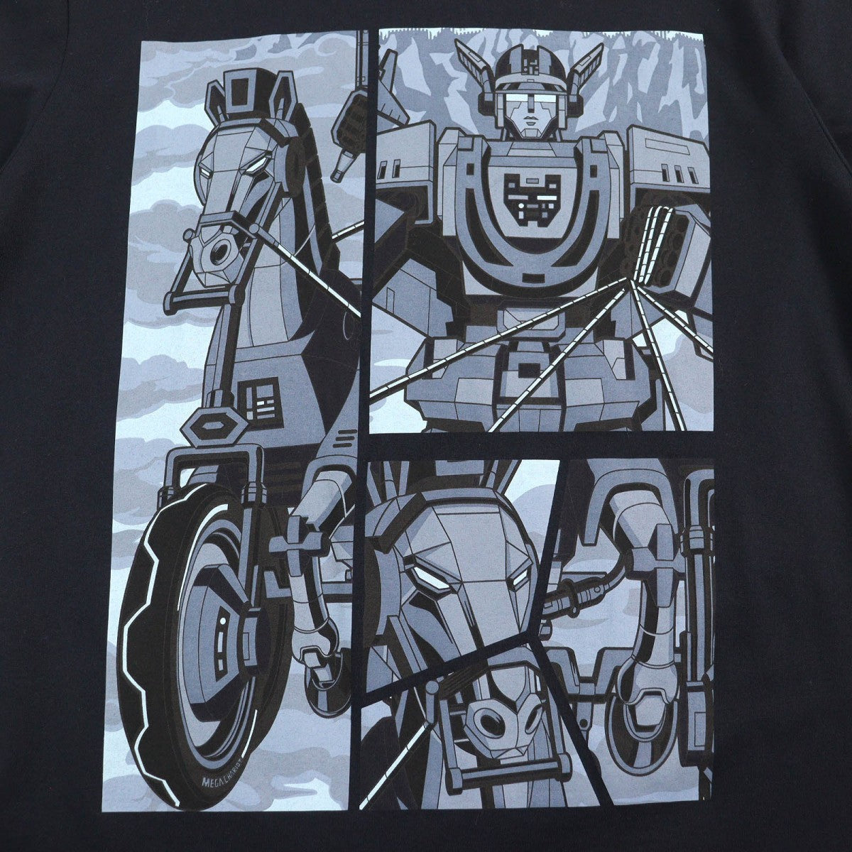HERMES Short sleeve T-shirt cotton Navy Mega Chariot XS